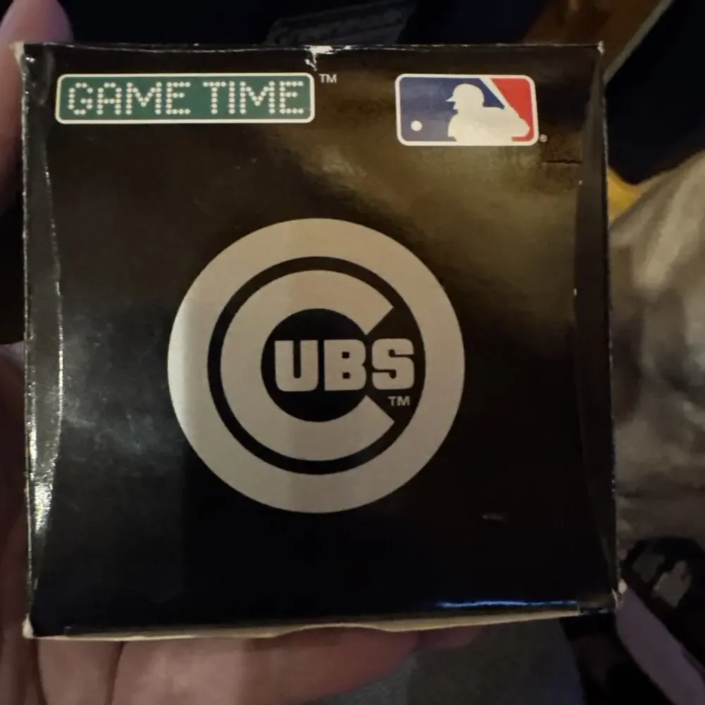 Game Time MLB Chicago Cubs Bold Black Watch Silver Tone Analog Watch NIB Avon